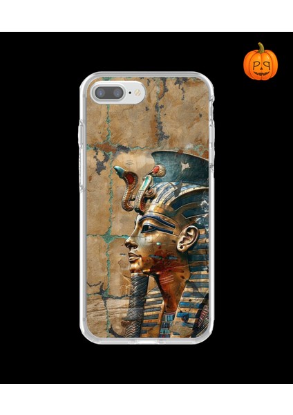 iPhone 7 Plus Uyumlu Şeffaf Kılıf Antik Mısır 6 Tasarımlı