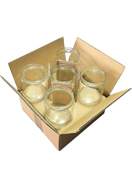 425 ml Metal Siyah Kapaklı Şeffaf Cam Kavanoz 10 Adet fırsatları