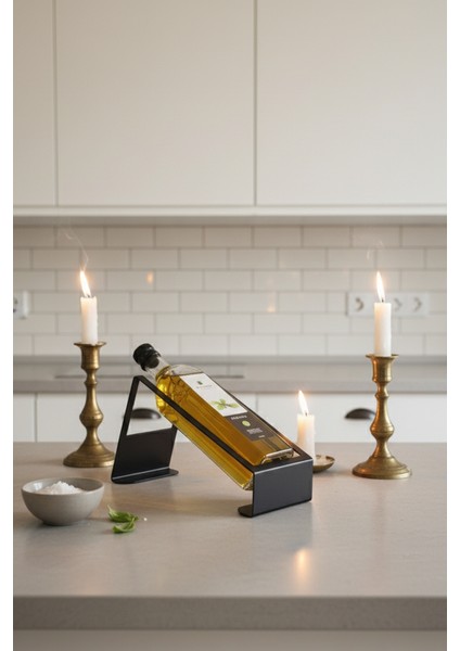 Modern Metal Tasarım Zeytinyağı Şişe Standı modelleri