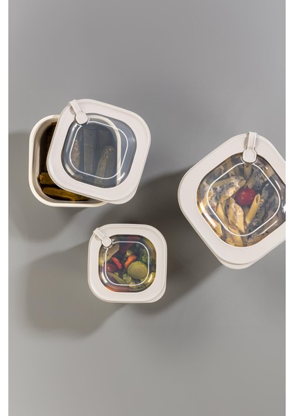 Kare 12 Parça Vakumlu Sızdırmaz Hava Almaz Saklama Kabı Seti Karışık 4X(1800/1100/600 Ml) modelleri