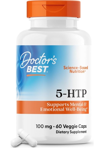 Doctors Best 5-Htp Tryptophan Supports Mental & Emotional Well-Being 60 Veggie Caps
