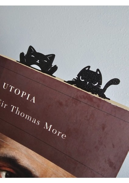 4’lü Siyah Kedi Tasarımlı Kitap Ayracı – Sevimli ve Dekoratif fiyatları