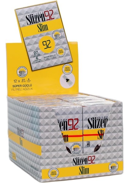 Süper Ağızlık Filtresi Slim 27'li Display Box