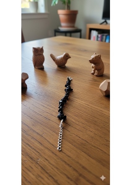 Oniks Doğal Taş Bileklik - Siyah Taşlı Şifa Bilekliği fırsatları