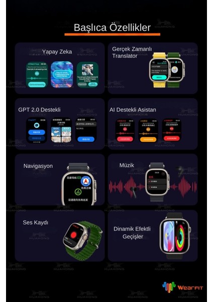 HK10 Ultra 3 49MM Amoled Ekran Yapay Zeka Destekli Yeni Nesil Özelliklere Sahip Akıllı Saat indirimleri