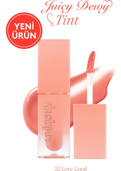 Yoğun Parlaklık ve Canlı Renkler Sunan Kalıcı Tint Dasıque Juicy Dewy Tint (#22 Love Coral)