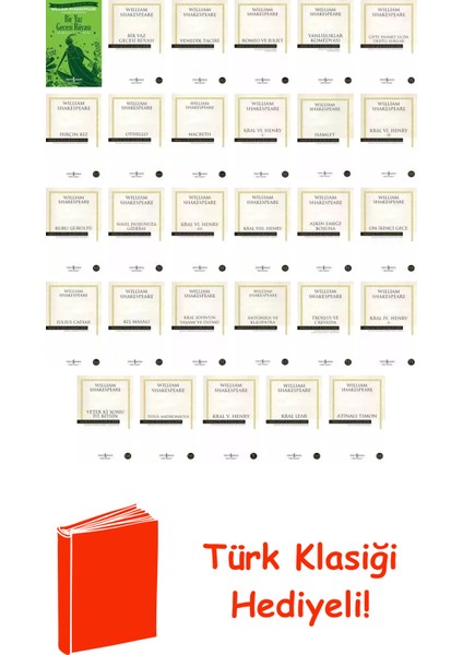 William Shakespeare 29 Kitap Seti + Türk Klasiği Hediye