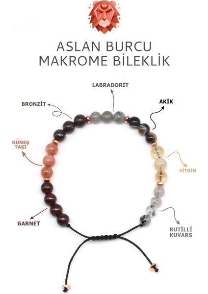 Çok Renkli Doğal Taş Makrome Bileklik, 6 mm Küre Kesim, Şık ve Renkli Takı