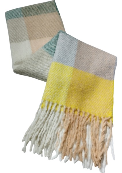 Sarı Bej Yeşil Çok Renkli Yumoş ATKI(180*45) fiyatları