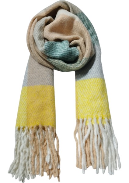 Sarı Bej Yeşil Çok Renkli Yumoş ATKI(180*45) modelleri