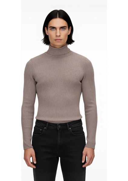 Erkek Fitted Balıkçı Yaka Fitilli Pamuklu Kışlık Kazak Soğuk Havalarda Tarz Sahibi Görünüm Sağlar fiyatları