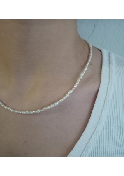 3-4 mm Doğal Tatlı Su Arpa Inci, Beyaz Renk, Özgün ve Şık Takı Malzemesi