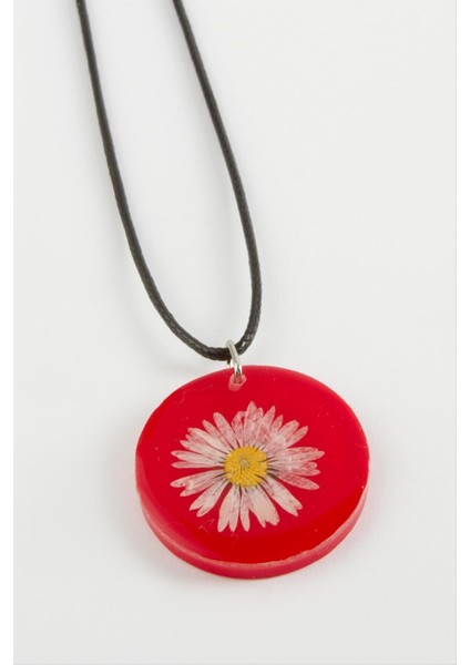 Ds-Derin Papatya Epoksi Kolye-Kırmızı fiyatları