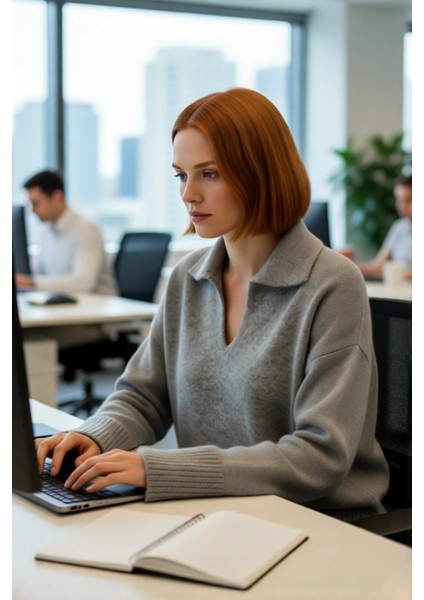 Kadın Oversize Polo Yaka Düşük Kol Triko Kazak Kışlık Kombinlerinize Modern Rahatlık Katacak Şık modelleri