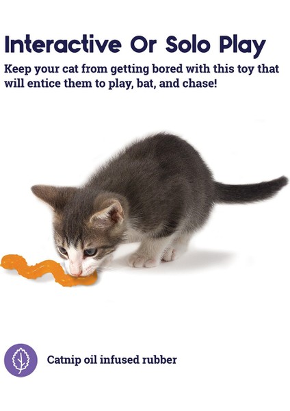 Orka Cat Wiggle Worm Catnipli Kedi Oyuncağı - Kedi Nanesi Içerikli modelleri
