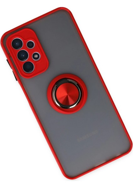 Resveq Newface Samsung Galaxy A23 4g Kılıf Montreal Yüzüklü Silikon Kapak - Kırmızı fiyatları