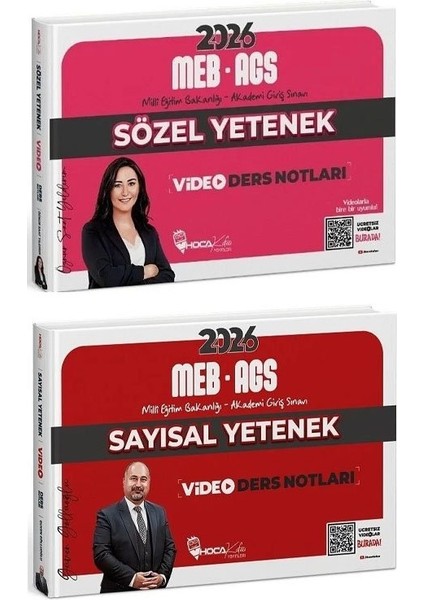 Hoca Kafası 2026 Meb-Ags Sözel + Sayısal Yetenek Video Ders Notları 2 Li Set