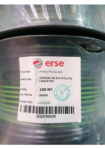 Tv Kablosu Rg6/u-6 Tv Bakır/bakır-Cu/cu Kablo - 100 Metre