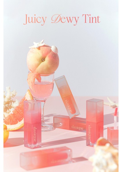 Yoğun Parlaklık ve Canlı Renkler Sunan Kalıcı Tint Dasıque Juicy Dewy Tint (#14 Peach Crush)