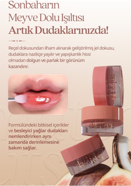 Yoğun Parlaklık Sunan, Meyve Renklerinde Kavanozda Dudak Balmı Dasıque Fruity Lip Jam 13 Cranberry