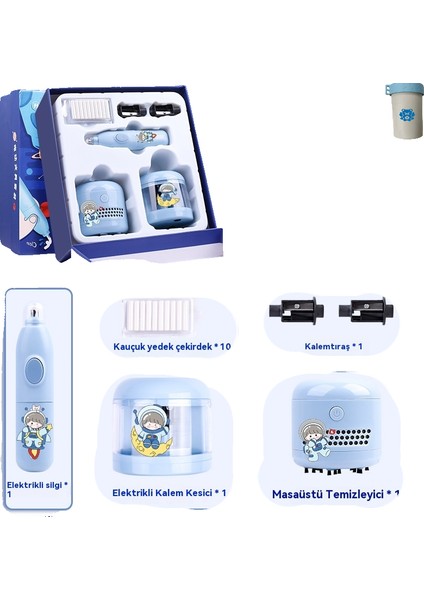 Çocuklar ve Öğrenciler Için Yaratıcı Elektrikli Kırtasiye Seti Kutusu Sevimli Karikatür (Yurt Dışından)