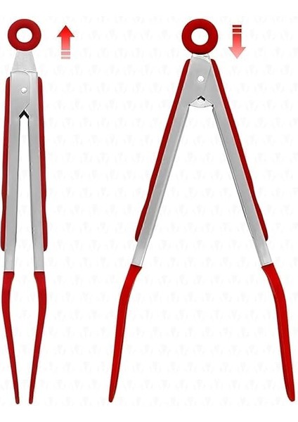 Clavis Metal Saplı Kilit Sistemli Smart Silikon Maşa Kırmızı fiyatları