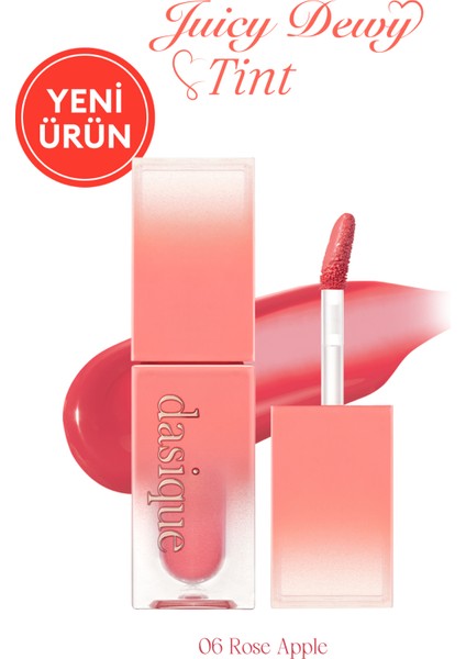 Yoğun Parlaklık ve Canlı Renkler Sunan Kalıcı Tint Dasıque Juicy Dewy Tint (#06 Rose Apple)