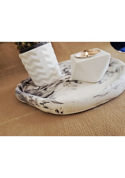 El Yapımı Beton Dekor Tabak – Minimal & Modern Japandi Tarzı, Takı & Anahtarlık Tabağı fırsatları