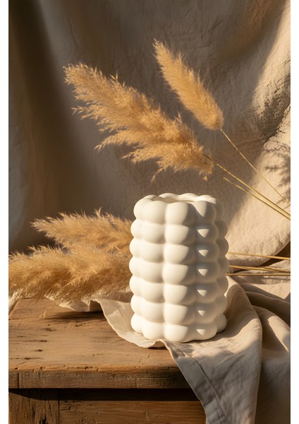 Beton Dekoratif Obje Bohem Vazo – Modern Tasarım 10 x 17