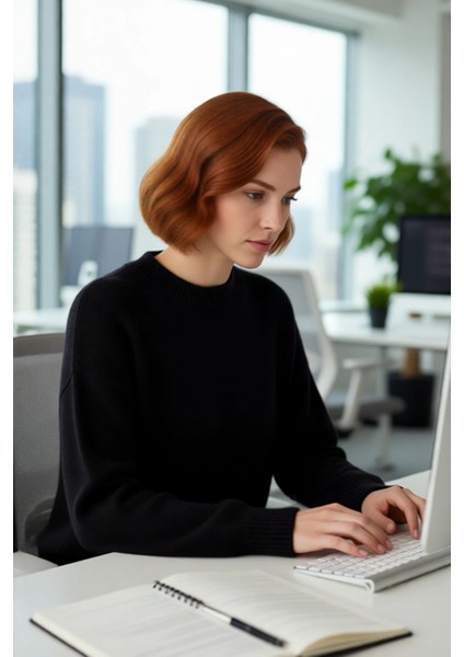 Kadın Modern Oversize Triko Kazak Bisiklet Yaka Düşük Kol Rahat ve Şık Görünüm Sağlar Kaliteli