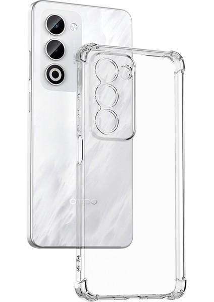 Oppo A5 (2025) Uyumlu Köşe Korumalı Darbelere Dayanıklı Antishock Airbag Şeffaf Kapak