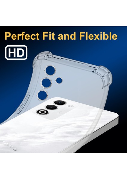 Oppo A5 (2025) Uyumlu Köşe Korumalı Darbelere Dayanıklı Antishock Airbag Şeffaf Kapak fırsatları