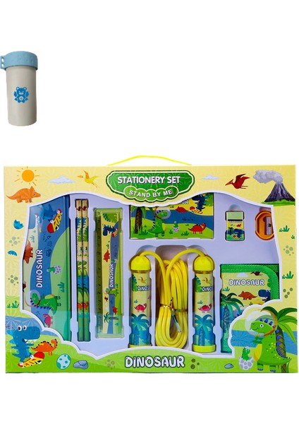 Öğrenci Atlama Ipi Kırtasiye Seti Çocuk Cüzdanı Öğrenme Kırtasiye Kutusu 9 Parçalı Set (Yurt Dışından)