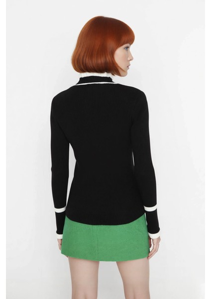 Kadın Akrilik Dokuma Dik Yaka Fitilli Triko Kazak Kış Sezonu Için Özel Tasarım Rahat ve Şık Görünüm modelleri