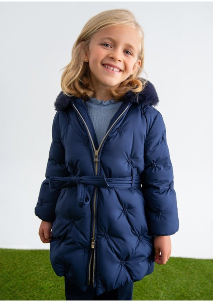 Mayoral Abel&lula Kız Çocuk Kürk Kapşonlu Uzun Mıont