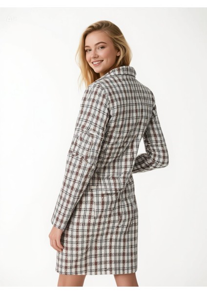 Kadın Tüvit Ikili Takım Ceket & Etek