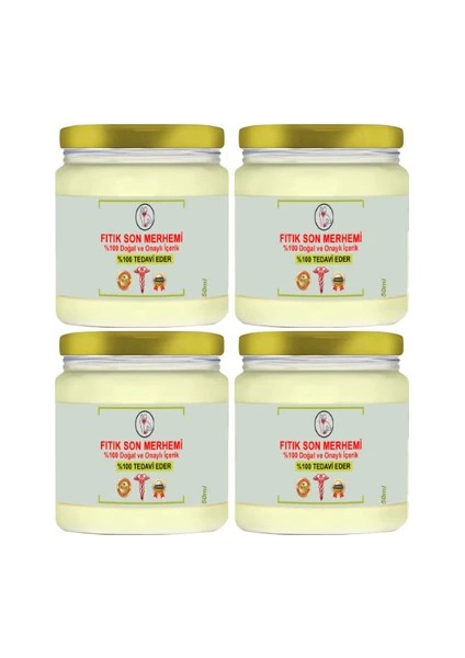 Fıtık Son Merhemi Mucizevi Fıtık, Sırt, Bel, Kas, Diz, Dirsek, Artrit Vücut Ağrısı Masaj Kremi 50 ml × 4 Adet