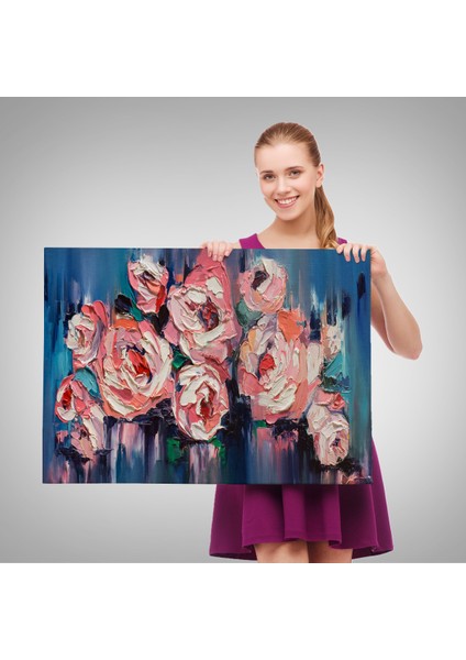 -Premier Kanvas Serileri- Şakayık Çiçeği Tablosu, Kanvas Duvar TABLOSU-1198 fırsatları
