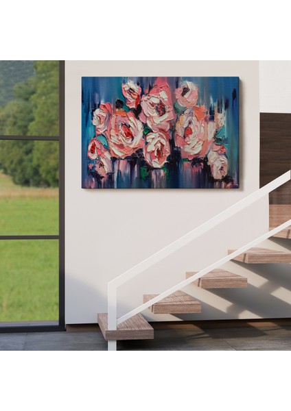 -Premier Kanvas Serileri- Şakayık Çiçeği Tablosu, Kanvas Duvar TABLOSU-1198 indirimleri