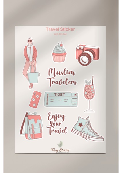 Seyahat Sticker Set - 2 Sayfa modelleri