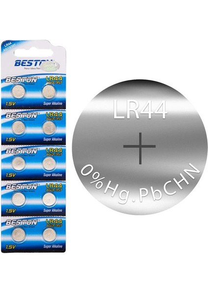 Alkalin AG13/357 LR44 Düğme Pil (10'lu Paket) BST-LR44 modelleri