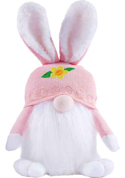 LED Parlayan Paskalya Tavşanı Gnome El Yapımı Tomte Tavşan Peluş Oyuncaklar Bebek Süsleriholiday Ev Partisi Hediyeleri Pembe (Yurt Dışından)