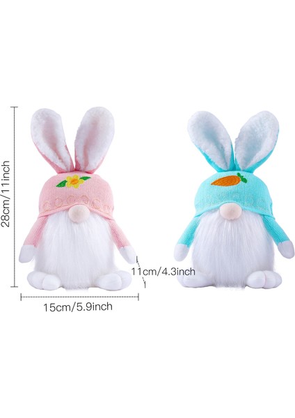 LED Parlayan Paskalya Tavşanı Gnome El Yapımı Tomte Tavşan Peluş Oyuncaklar Bebek Süsleriholiday Ev Partisi Hediyeleri Pembe (Yurt Dışından) indirimleri