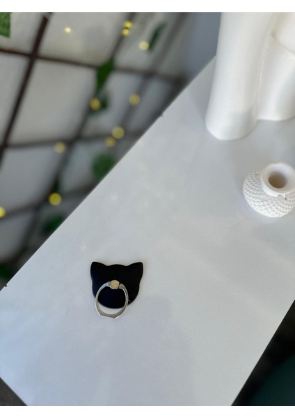 Telefon Parmak Tutacagı Kedi Model 360 Dönebilen Cep Telefonu Standı