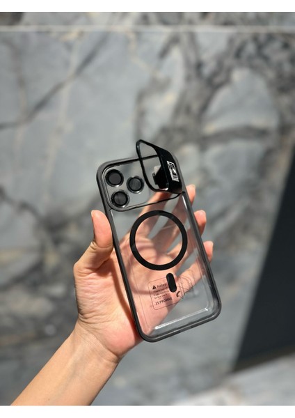 IPHONE 15 Pro Lensli Magsafe Şeffaf Telefon Kılıfı fiyatları