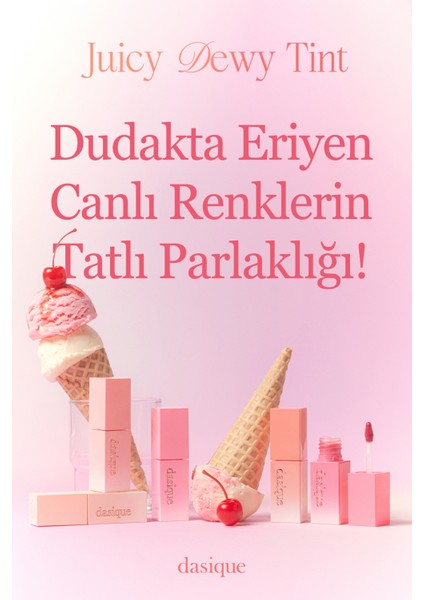 Yoğun Parlaklık ve Canlı Renkler Sunan Kalıcı Tint Dasıque Juicy Dewy Tint (#08 Papaya Milk)
