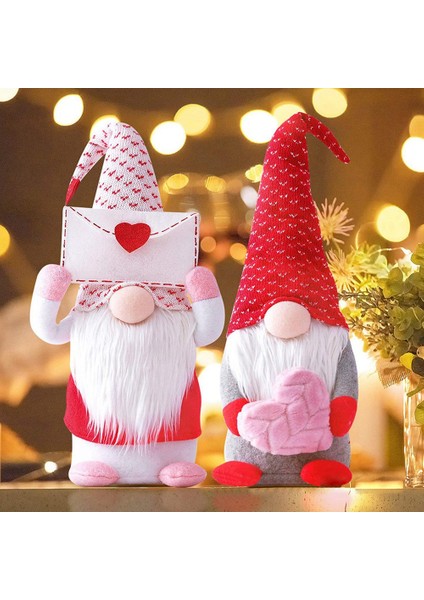 Sevgililer Günü Cüceleri Peluş Süslemeler - Sevgililer Günü Bay ve Bayan El Yapımı Isveç Tomte Dolması Bebek Büyük (Yurt Dışından) modelleri