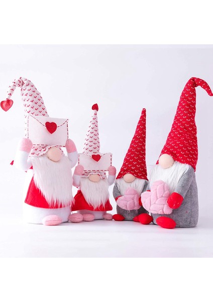 Sevgililer Günü Cüceleri Peluş Süslemeler - Sevgililer Günü Bay ve Bayan El Yapımı Isveç Tomte Dolması Bebek Büyük (Yurt Dışından) indirimleri