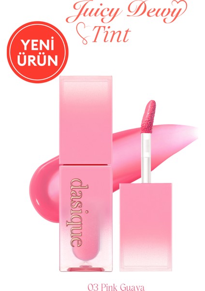 Yoğun Parlaklık ve Canlı Renkler Sunan Kalıcı Tint Dasıque Juicy Dewy Tint (#03 Pink Guava)