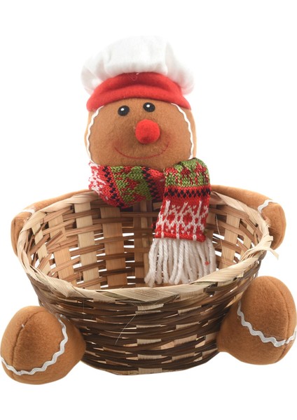 Noel Şeker Saklama, Noel Dekorasyon Süsleme Noel Baba// Sepet Hediye Büyük Meyve Zencefilli Kurabiye Adam (Yurt Dışından)